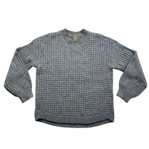 Democracy Sweater Womens XS Gray Cable Knit Pullover Long Sleeve